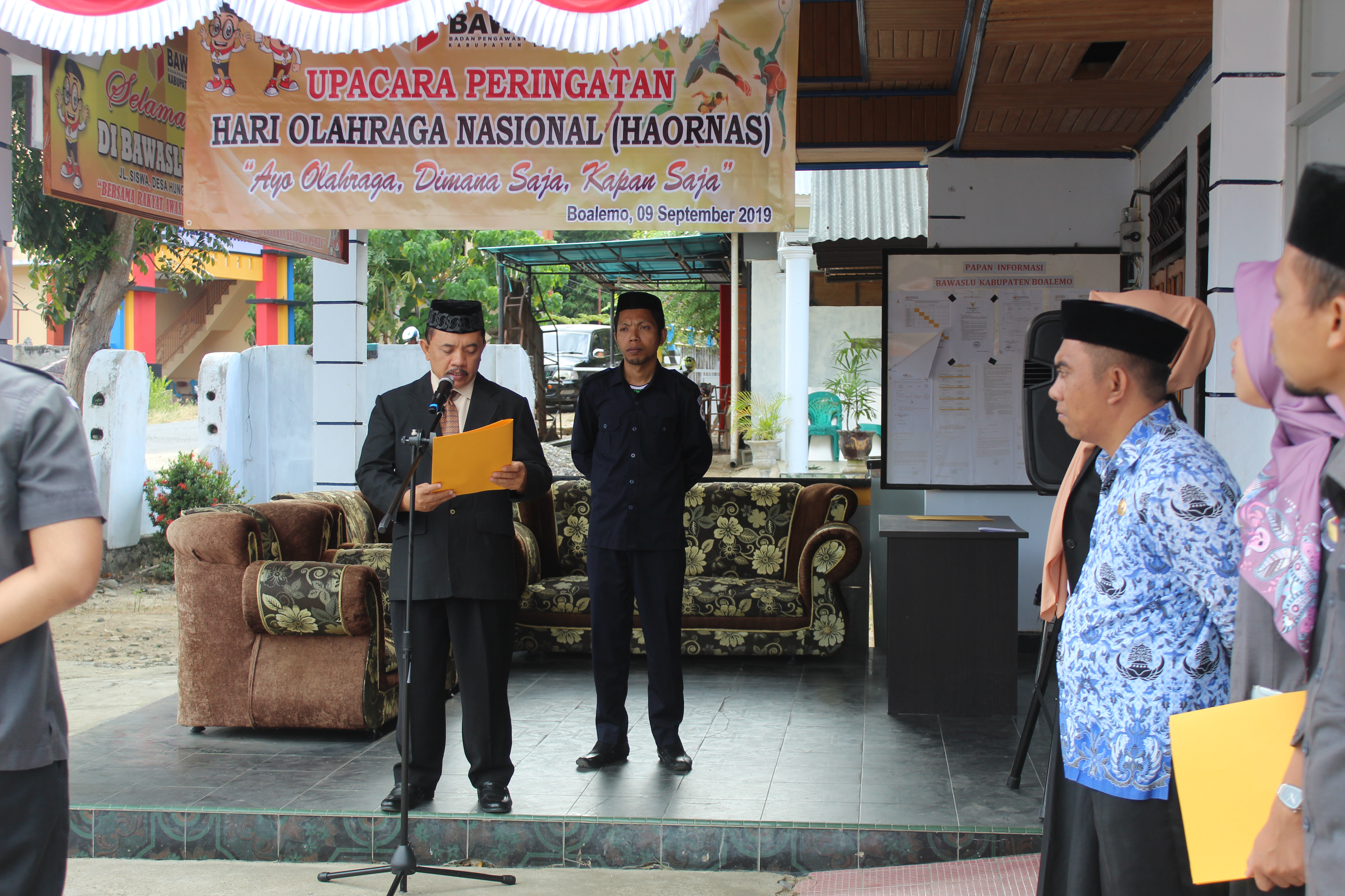 BAWASLU KAB. BOALEMO MENGGELAR UPACARA PERINGATAN HARI OLAH RAGA NASIONAL KE-36