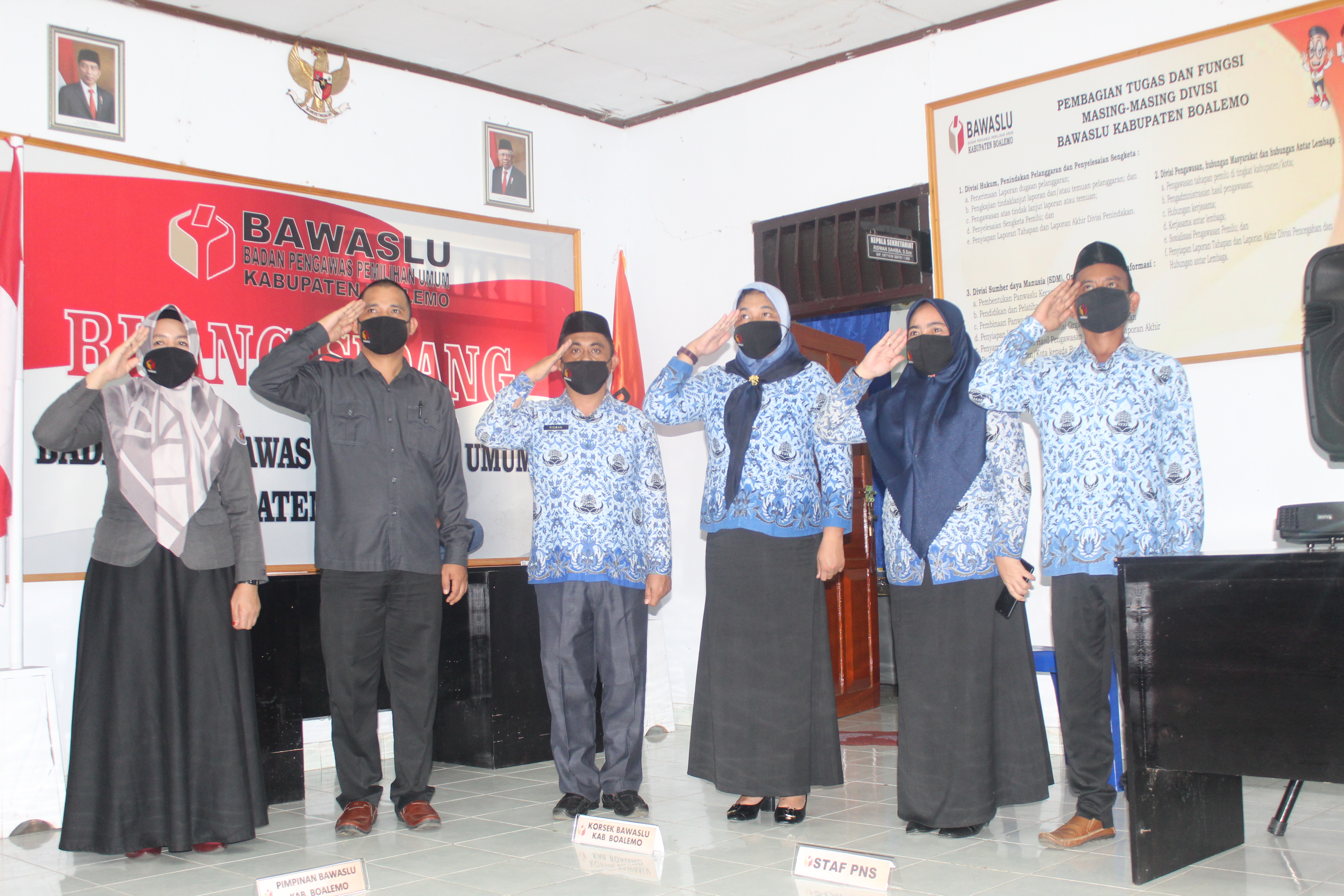 BAWASLU BOALEMO IKUTI UPACARA PERINGATAN HUT RI KE-75 DI ISTANA NEGARA SECARA VIRTUAL
