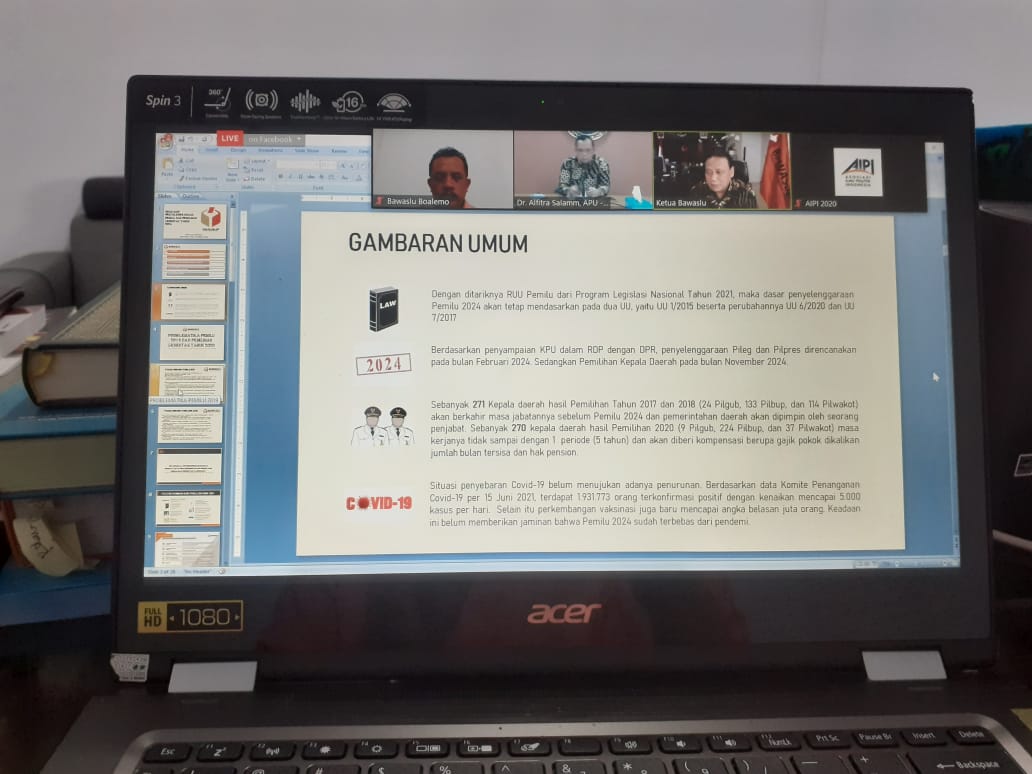 AMIR KOEM IKUTI WEBINAR NASIONAL ROAD MAP PEMILU 2024