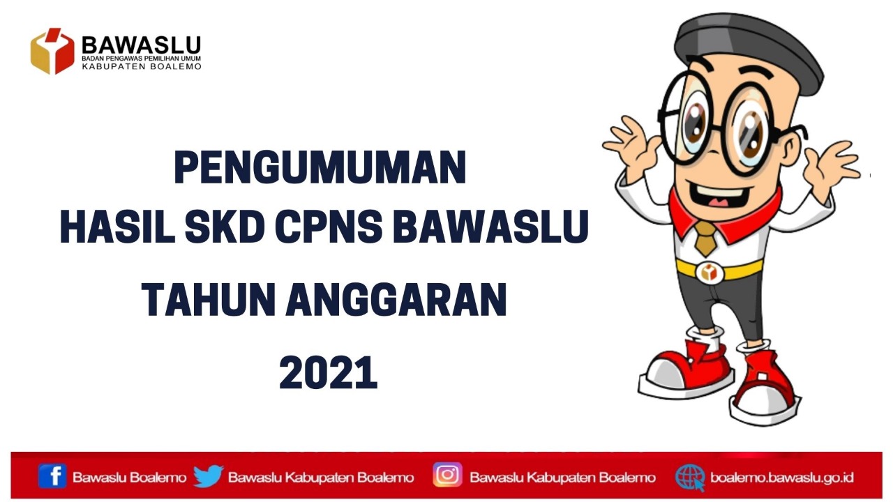 PENGUMUMAN HASIL SKD CPNS BAWASLU TAHUN ANGGARAN 2021