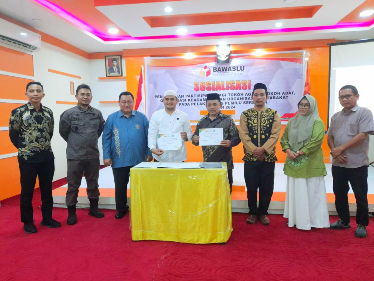 MUI BOALEMO TEKEN KERJASAMA DENGAN BAWASLU TERKAIT PENGAWASAN PARTISIPATIF