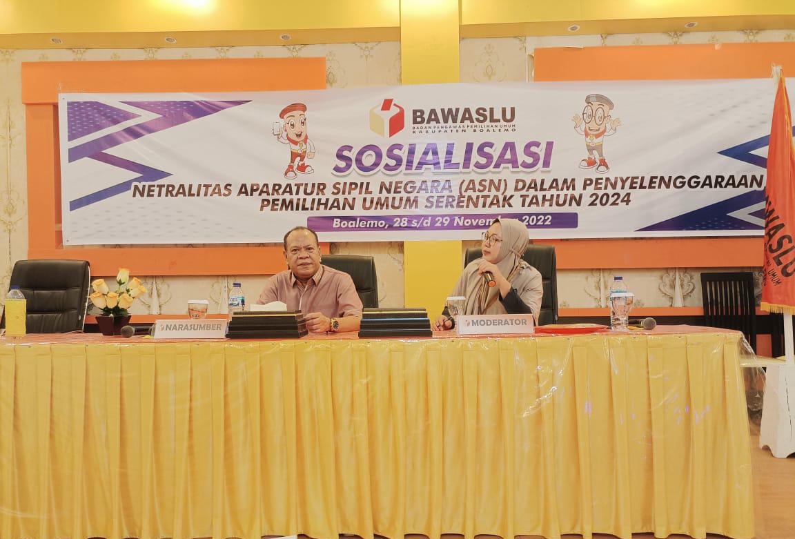 CEGAH PELANGGARAN NETRALITAS ASN, BAWASLU BOALEMO UNDANG ASN PEMKAB BOALEMO