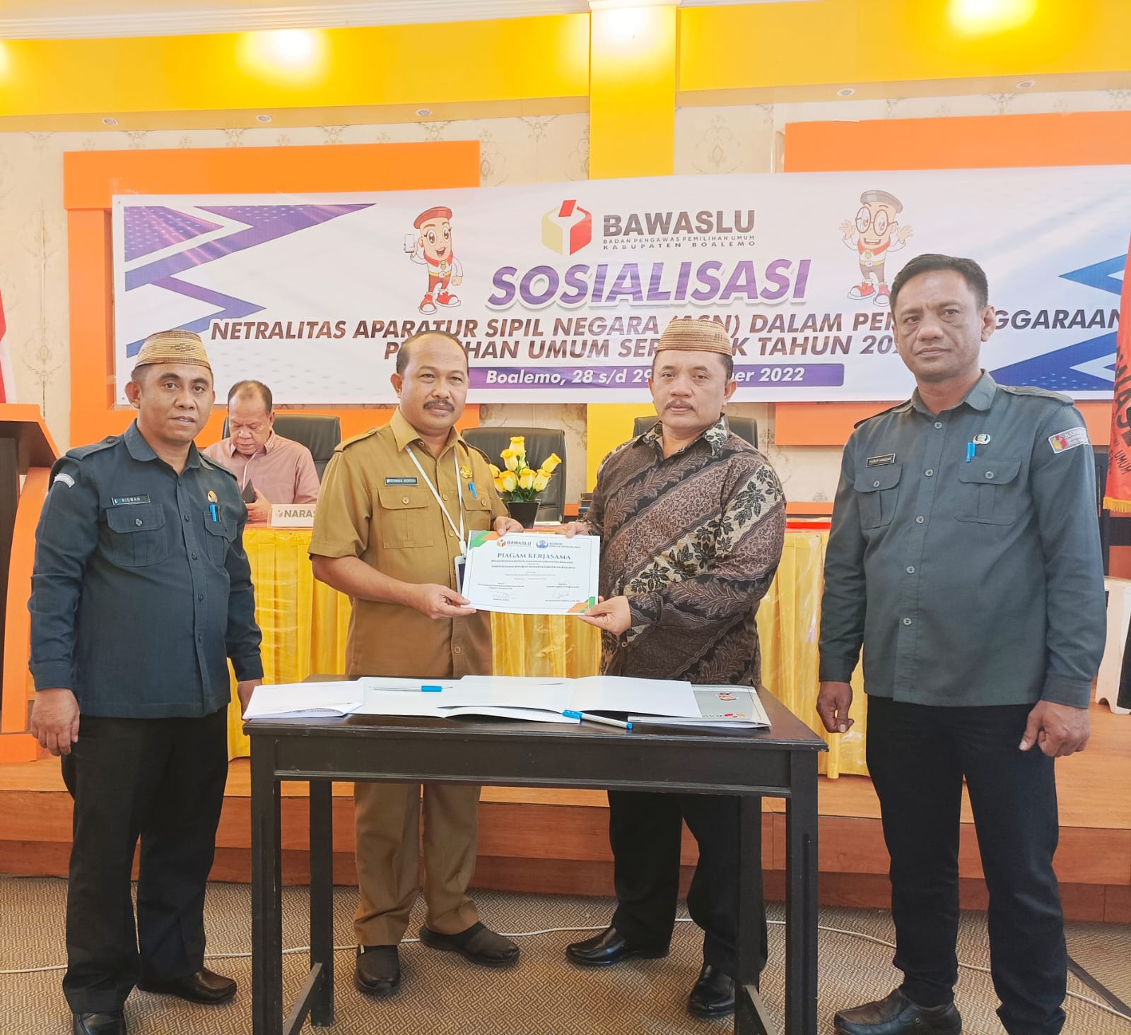 BAWASLU BOALEMO TEKEN KERJASAMA DENGAN KORPRI KAB. BOALEMO