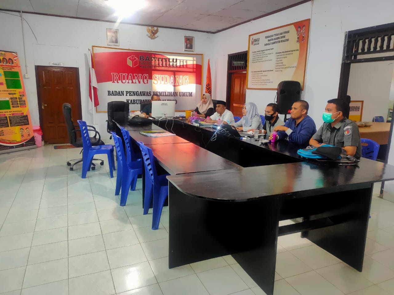 BAWASLU KAB. BOALEMO MENGEVALUASI KEMAJUAN RISET KEPEMILUAN