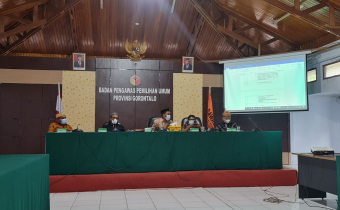 KORSEK RIDWAN DAHIBA MENGIKUTI RAKOR PENYUSUNAN LAPORAN KINERJA 2020