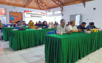 BAWASLU KABUPATEN BOALEMO HADIRI RAKOR TINDAKLANJUT INSTRUKSI KETUA BAWASLU RI TENTANG RAPAT PLENO